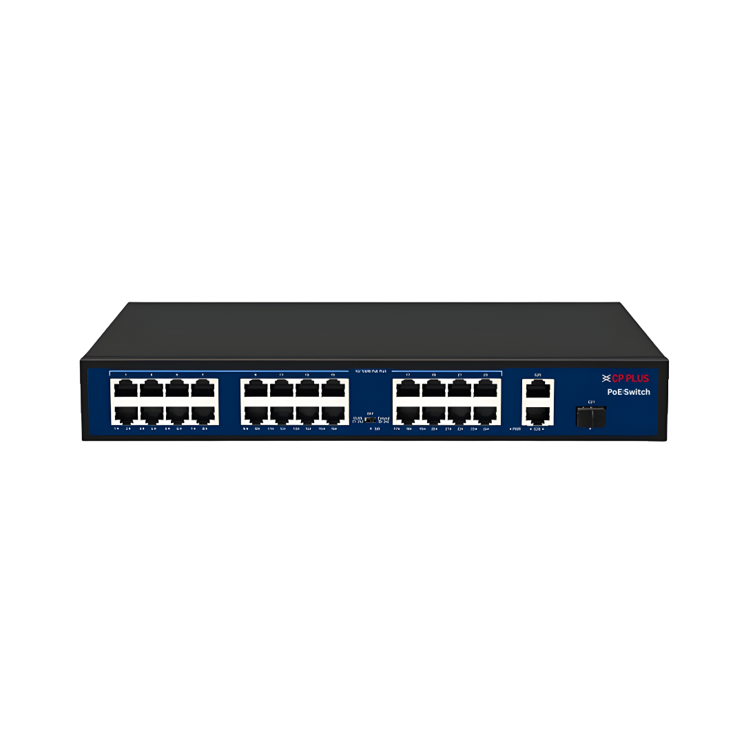 CP PLUS CP-DNW-HPU24G2F1-30 24-Port Fast Ethernet PoE Switch