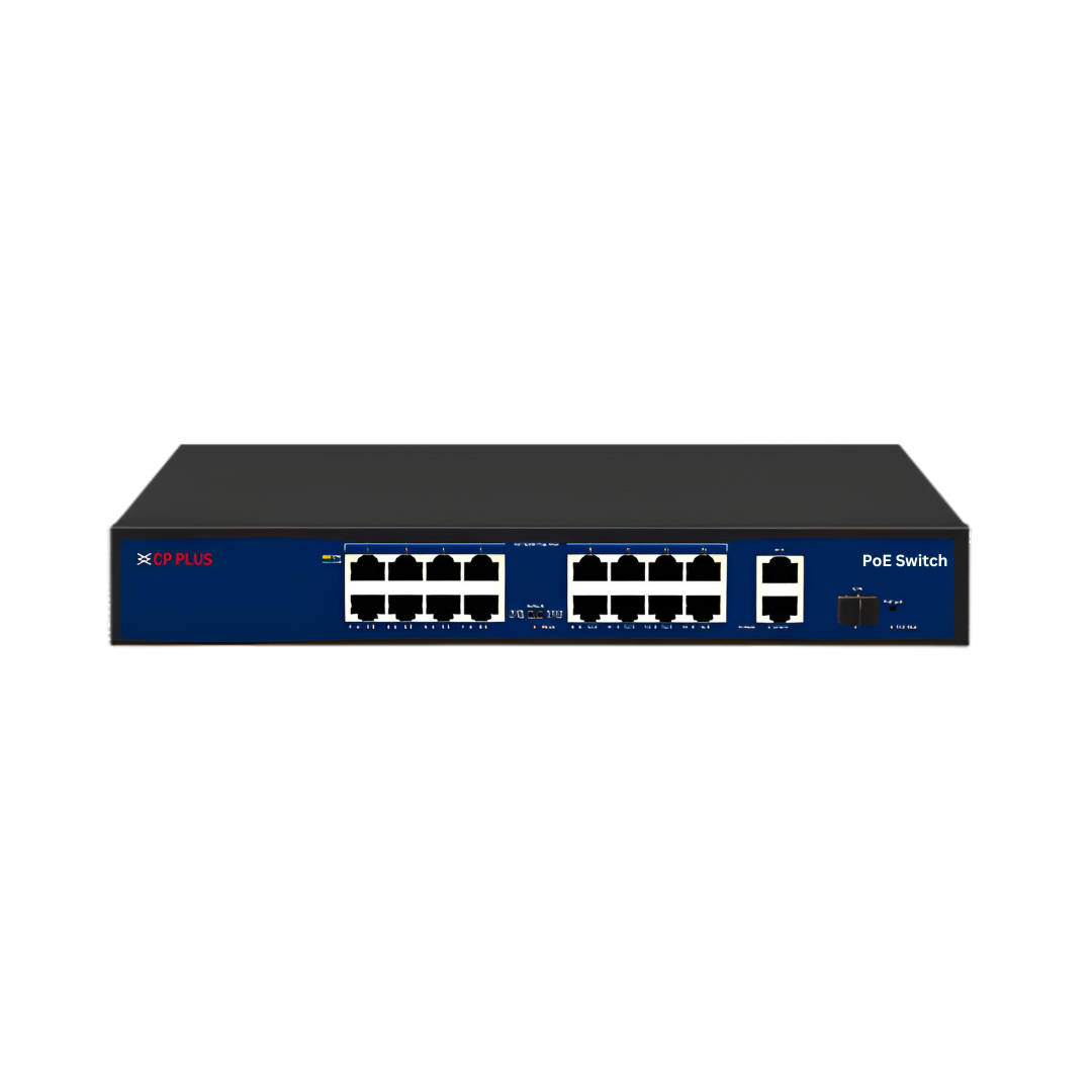 CP PLUS CP-DNW-HPU16G2F1-20 16-Port Fast Ethernet PoE Switch