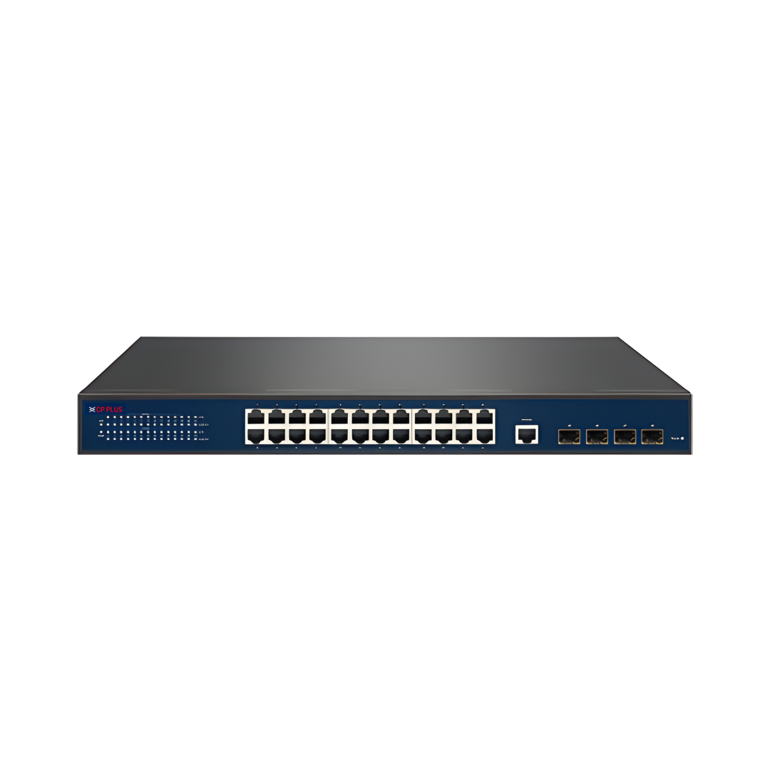 CP-ANW-GPM24F4-40-L3 — 24 Port Gigabit + 4 SFP+ uplinks (L3 Managed PoE)