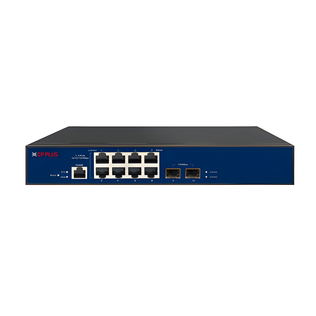 CP PLUS CP-ANW-GPM8F2-N12 8-Port L2 Managed Gigabit PoE Switch
