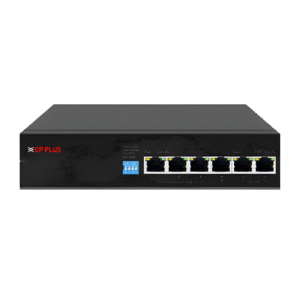 CP PLUS CP-ANW-HP4H2-6 4-Port Fast Ethernet PoE Switch with 2 Uplinks