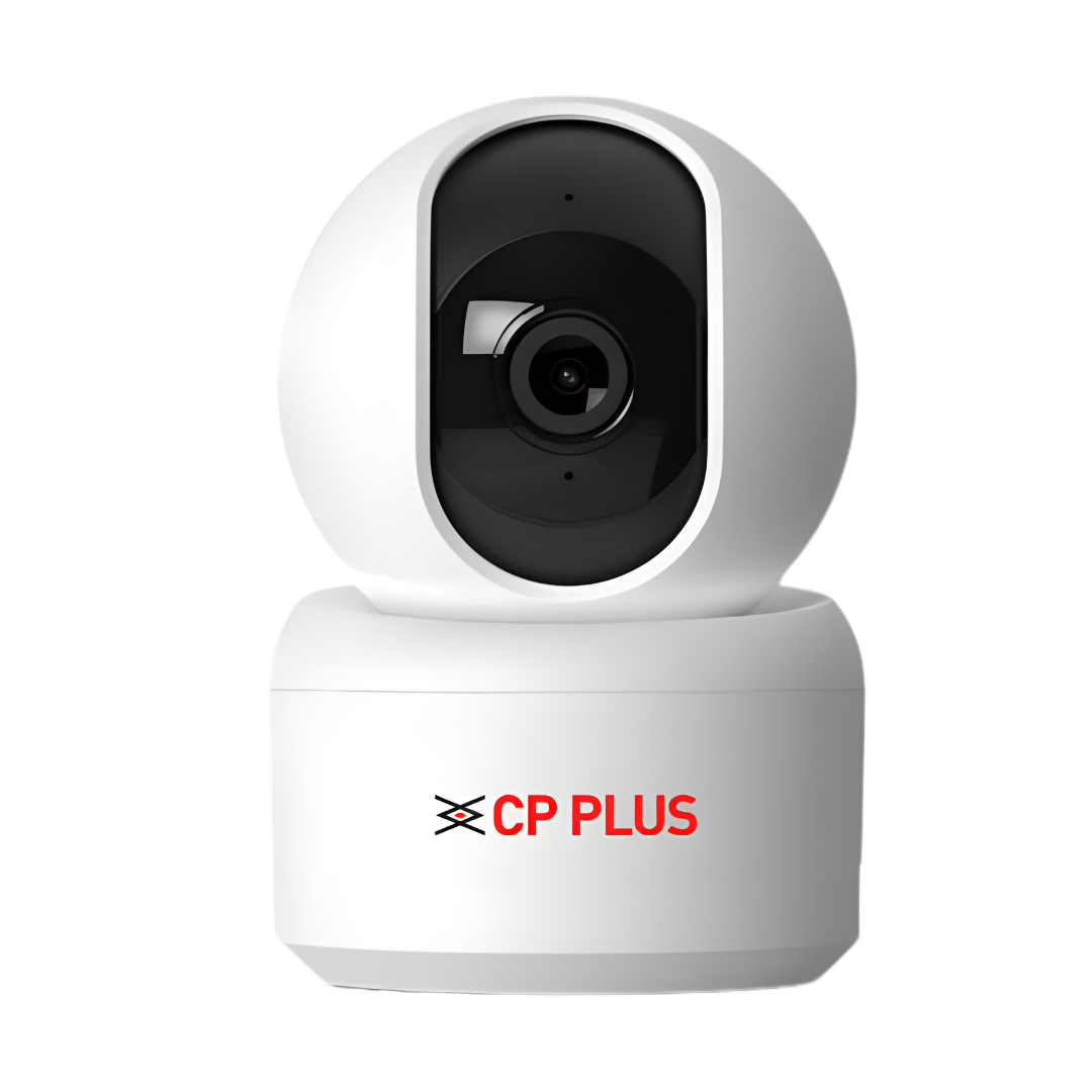 CP PLUS CP-E25Q camera showing night vision and two-way audio features