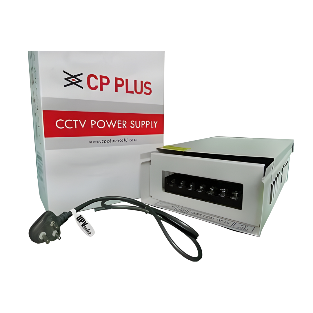 CP PLUS 12V 10A 8-channel SMPS power supply front view