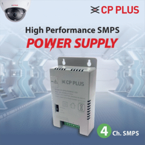 CP PLUS 4-channel CCTV power supply 12V 5A SMPS front view